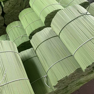 2号花杆手工diy假花枝塑料花绿色杆子仿真花枝包胶花杆铁丝加粗硬