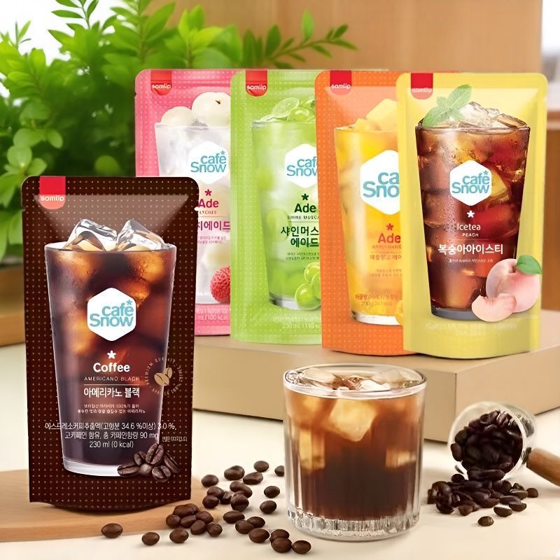 South Korea Imported Samlip Coffee Drink Hazelnut Flavored American Black Coffee Bagged Grape Flavor 230ml