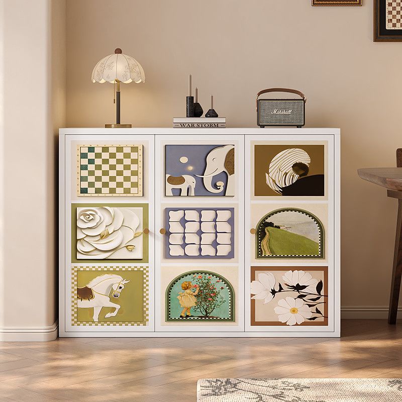 New Thickened Steel Sideboard Integrated Wall-Mounted Antique-Style Kitchen Living Room Multi-Functional Storage Cabinet French Cabinet