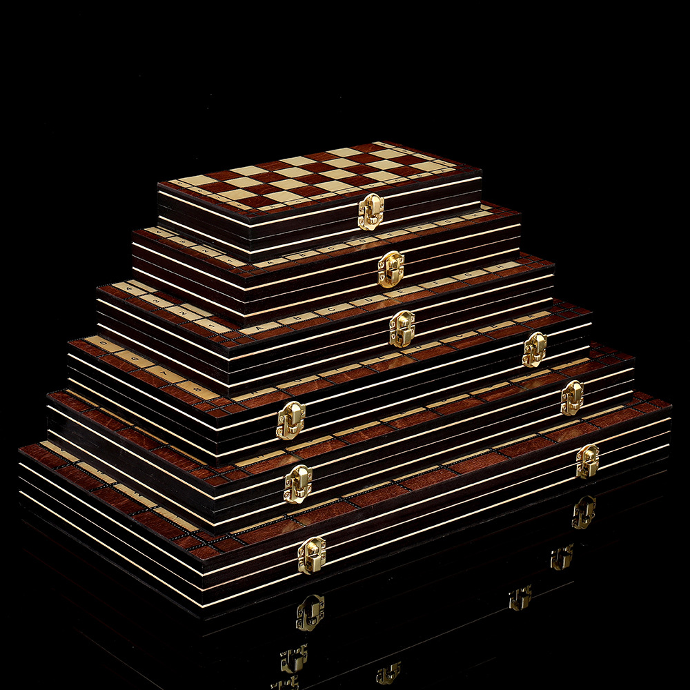 New three-in-one wooden chess foldable portable educational chess game professional cross-border factory direct sales