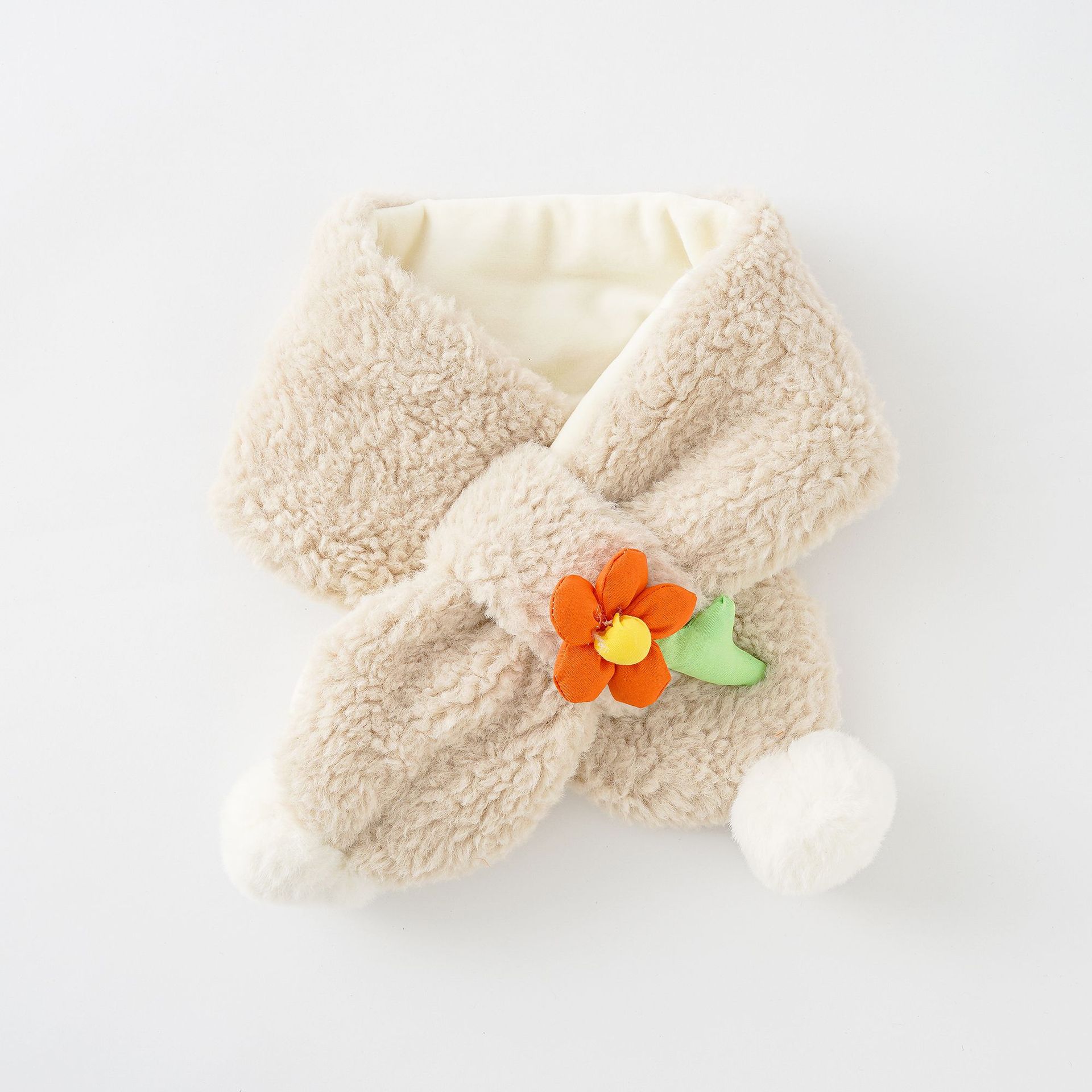 Nueva bufanda de alta y baja costura de lana pequeña flor todo-fósforo de moda agradable a la piel cómodo otoño e invierno cálido bufanda