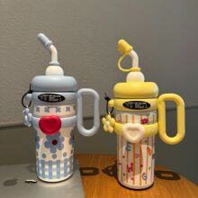 新款巨无霸316不锈钢保温杯大容量车载冰霸杯女生高颜值吸管杯