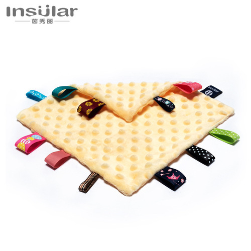 Insular Baby Dou Dou Tag Soothing Towel Newborn Dou Dou Handkerchief Baby Soothing Lullaby Handkerchief