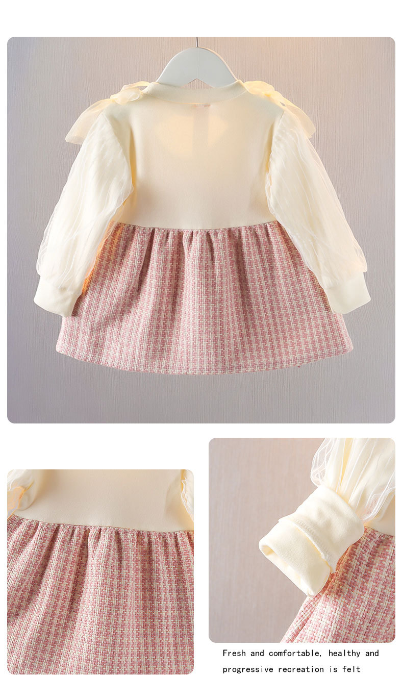 Children's clothing Children's clothing Girls Fall long-sleeved dresses 1-2-3 year old baby girls_voghion.com