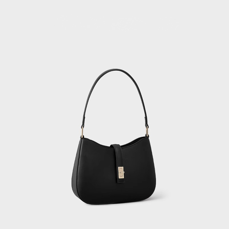 Premium Genuine Leather Women's Handbag 2025 New Arrival Fashion Versatile Minimalist Niche Shoulder Underarm Crescent Bag - Thumbnail 3