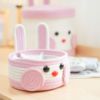 originality Cartoon rabbit snacks Storage baskets With cover Cotton rope Storage basket Debris Storage Basket dormitory Cosmetics Storage baskets