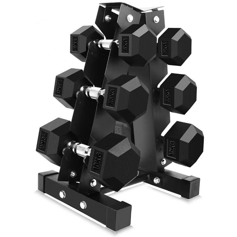 Hombres de hierro fundido sólido casero de goma fija dimbre para gimnasio de mujer de elevación de cadera hexagonal bolsa