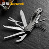 Folding universal pocket knife stainless steel, tools set, small bottle opener