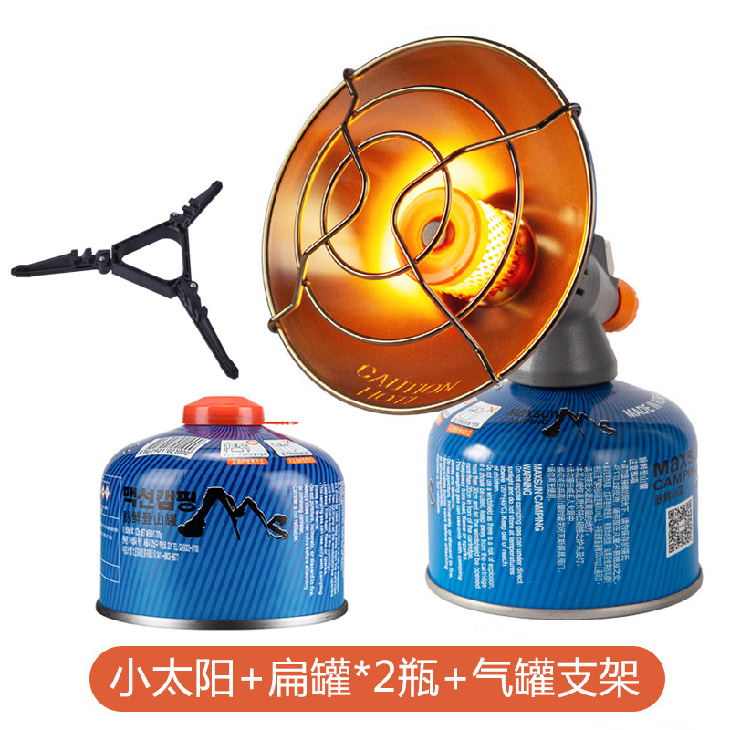 Invierno al aire libre camping calefacción artefacto mini portátil estufa de calefacción gas invierno camping pesca fuego pequeño sol