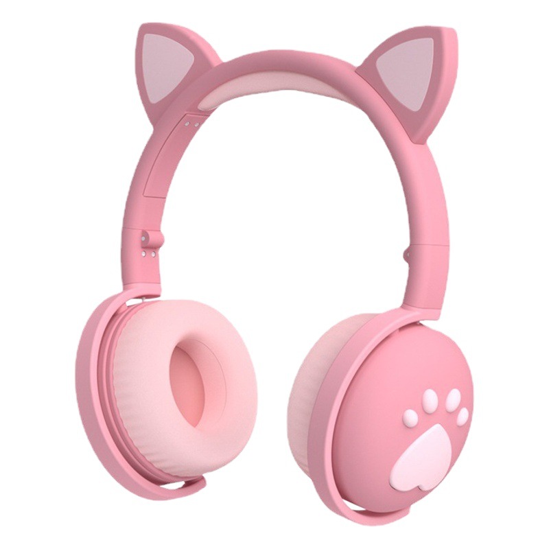 Transfronterizo caliente lindo gato garra auriculares Bluetooth macaron color gato oído auriculares en vivo llamada de voz