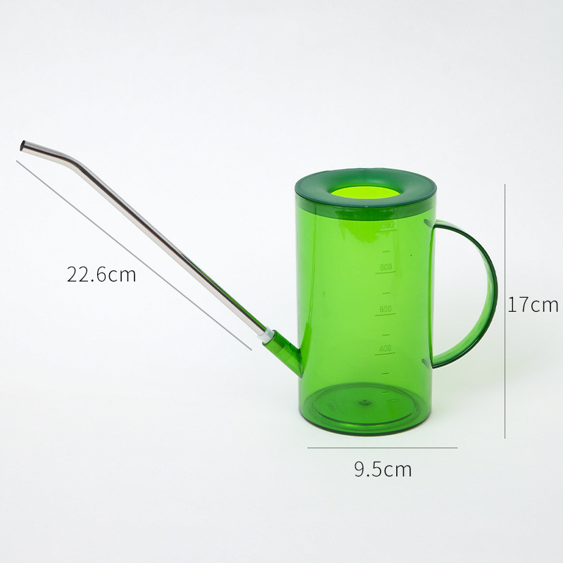 Suministros de jardinería regadera de la planta al por mayor de plástico boca larga regadera jardín riego spray regadera en maceta regar flor