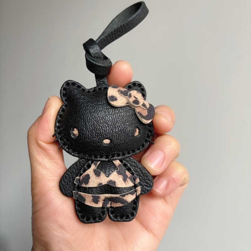 进口法羊真皮hellokitty包包挂件可爱高级感哈喽kt猫书包背包挂饰|undefined
