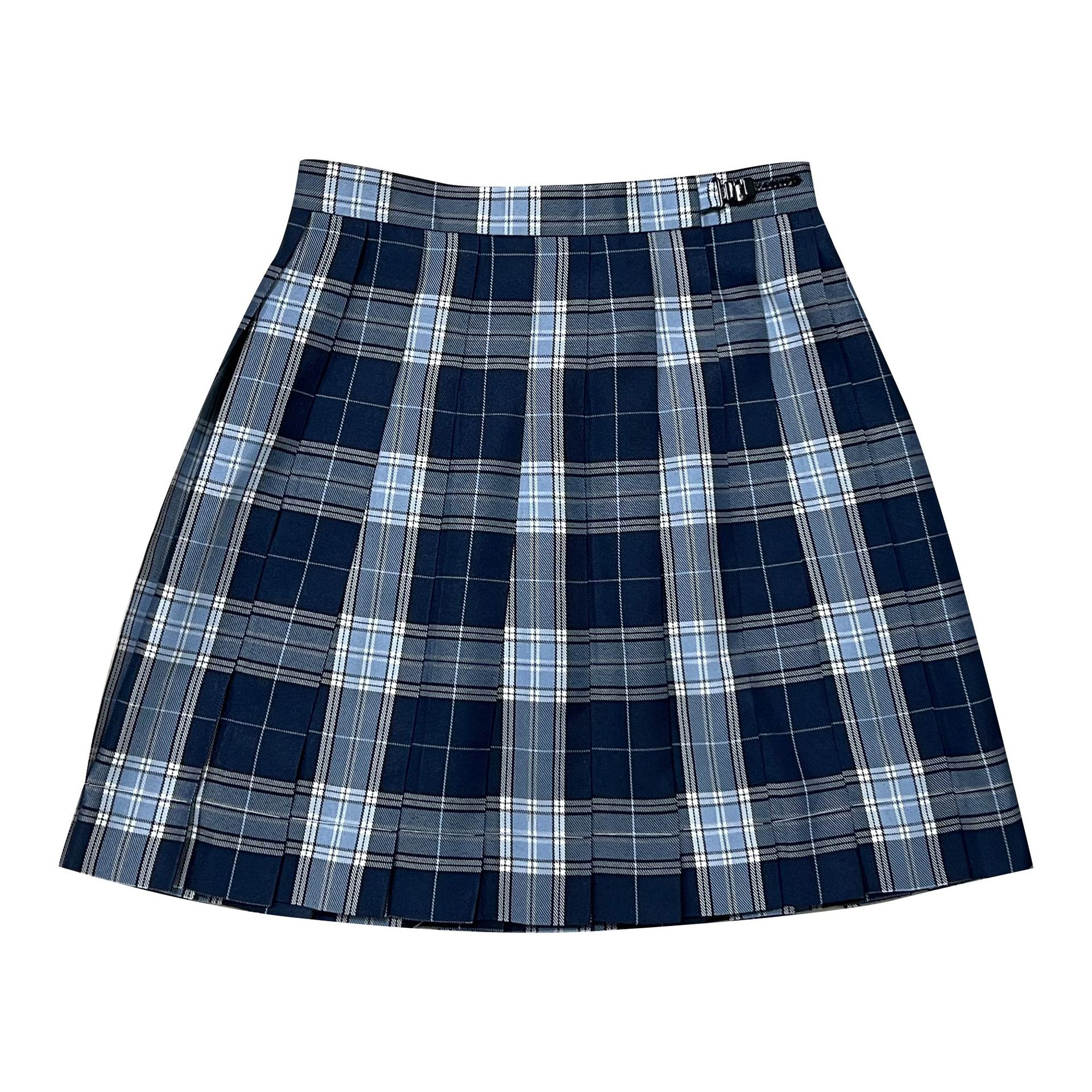 Синяя клетчатая юбка 36 см + галстук-бабочка