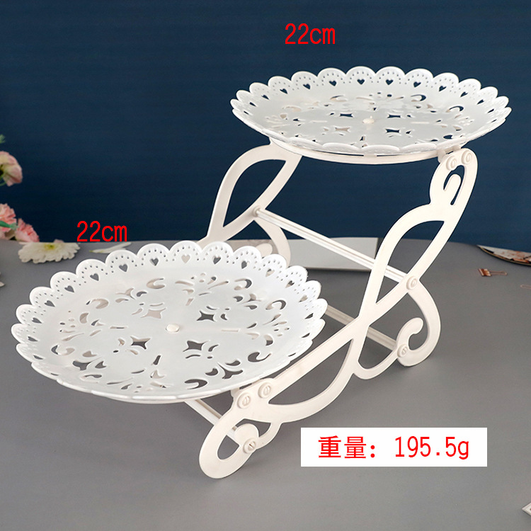 Estilo europeo de tres capas bandeja de la torta merienda estante plato de fruta cumpleaños decoración del partido suministros boda postre Mesa estante de la torta