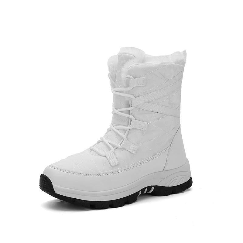 Botas de Nieve de Caña Media para Mujer, Cuero Sintético, Térmicas e Impermeables para Nieve