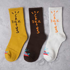 球鞋AJ1倒钩AF1鬼脸Dunk高帮AJ6腰果花中筒袜子男女个性潮流时尚