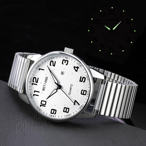 Women's waterproof quartz men's watch for elderly