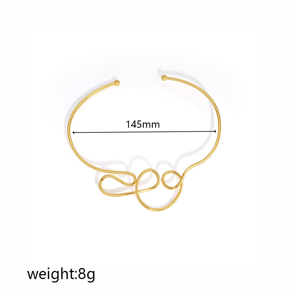 Europa y América sensación de diseño minimalista de acero inoxidable personalidad joyería india collar collar al por mayor
