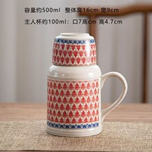 复古陶瓷焖茶壶创意小暖壶家用带盖泡茶壶茶杯办公室大容量礼品杯