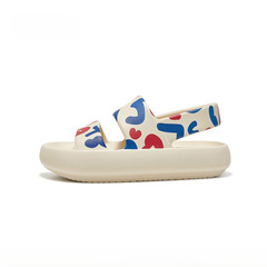 Optimal Cooling Slippers Summer 2022 New Model Printed Colorful Fashion Trend Can Be Worn Outside Thick Sole Soft Sole Unisex Slippers