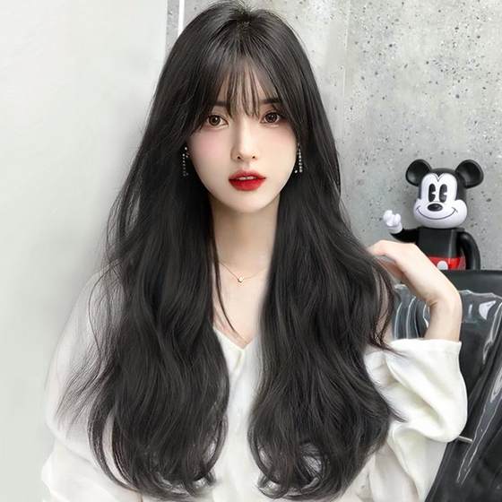 Ruolan Xuchang Wig Women's Full Hair Large Wave Long Curly Hair Fashionable Natural Full Top Wig Curly Hair Full Head Cover
