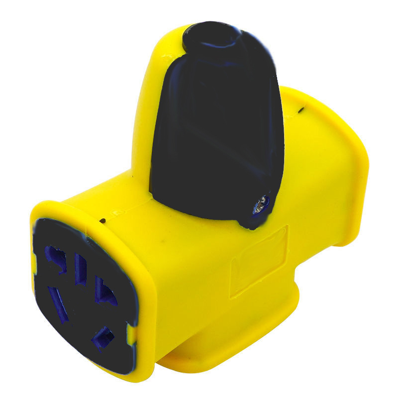 4000瓦大功率地拖飞机型十四孔工程插座圆孔防爆耐摔插座不带线