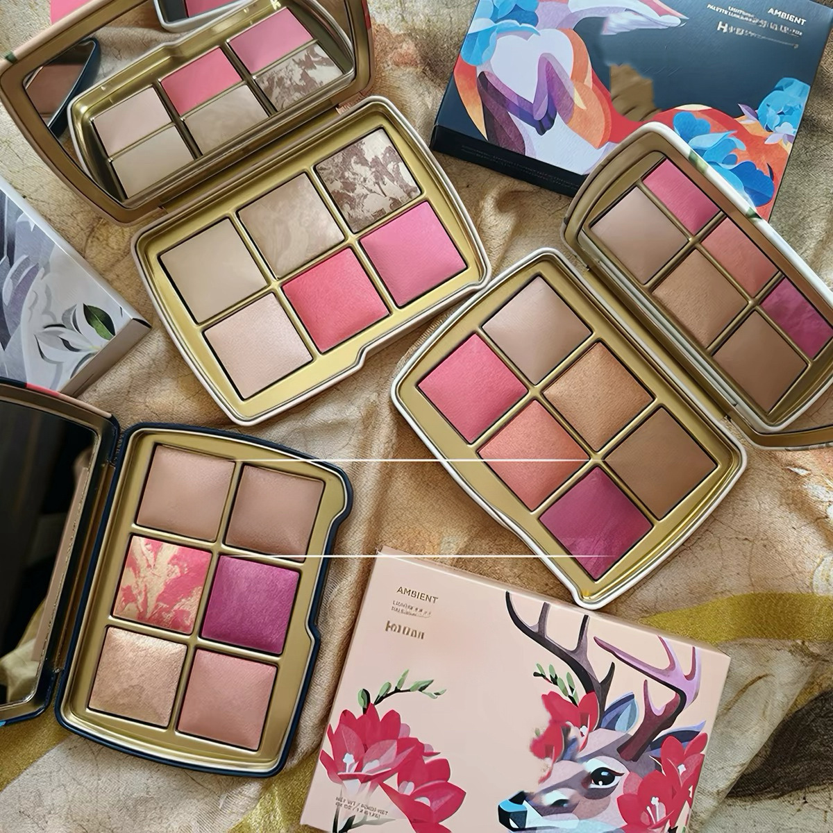 Heyvan Mövzulu Göz Kölgəsi Palitrası - Highlighter və Allıq