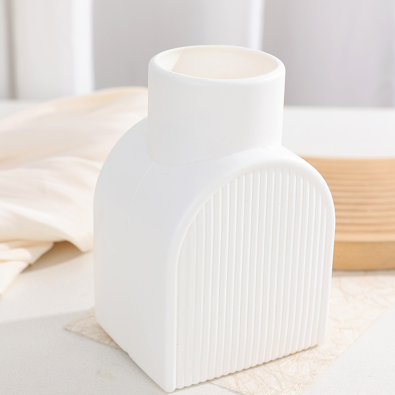 人気のパイナップル柄プラスチック装飾水波模様花瓶、落下防止麻紐付き折り紙花瓶、リビングルーム用軽奢装飾品