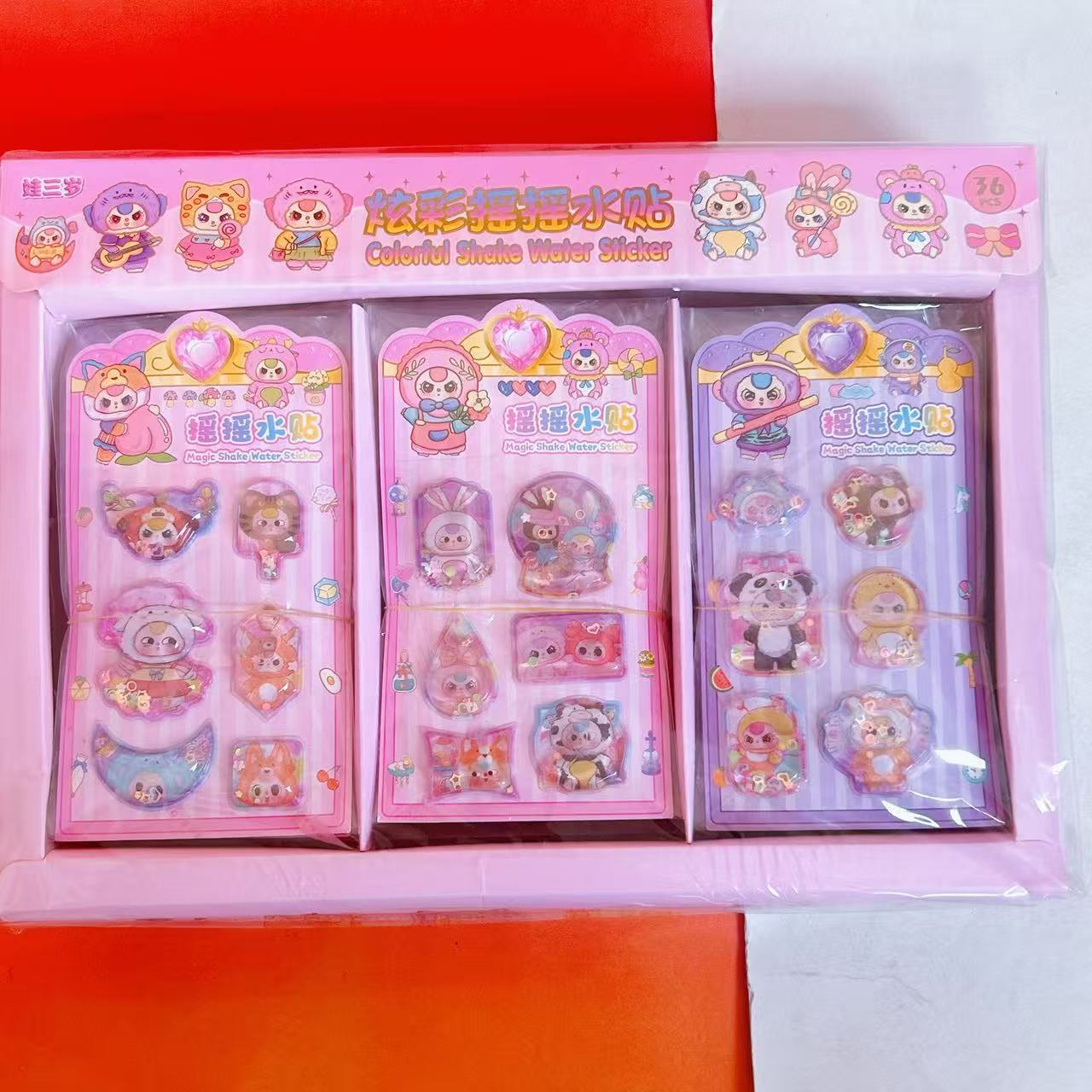 Pegatinas de mascotas lindas de Sanrio, calcomanías de agua de Kuromi de alta calidad que se sacuden y se pegan, pegatinas decorativas pequeñas con patrones para manualidades infantiles.