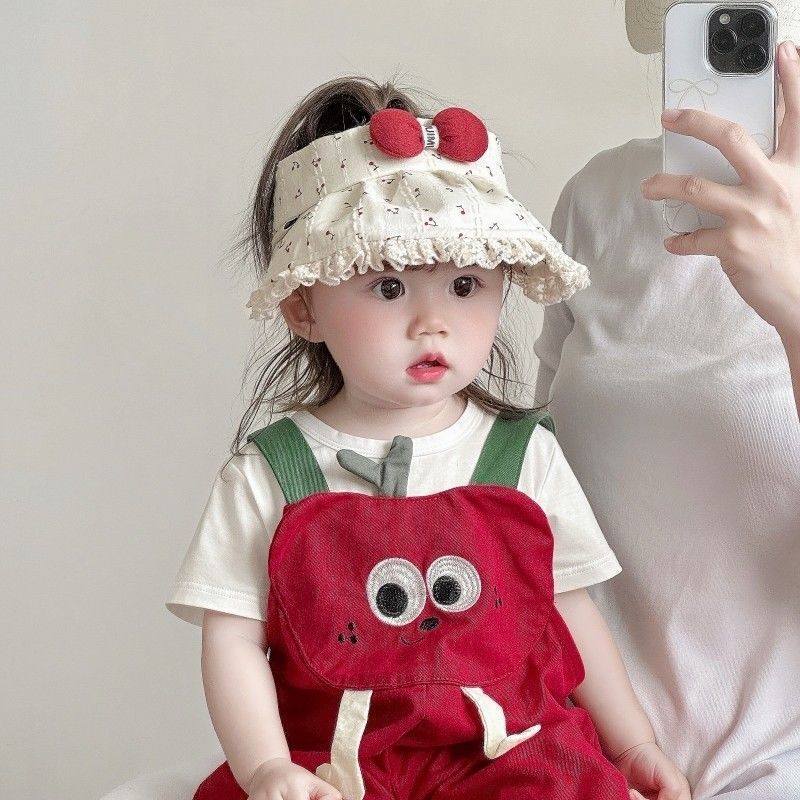 Baby Sun Hat Summer Sweet Cherry Sun Hat Large Brim Baby Visor Hat Outdoor Children's Sun Protection Hat Baby Sun Hat Summer Sweet Cherry Sun Hat Large Brim Baby Visor Hat Outdoor Children's Sun Protection Hat