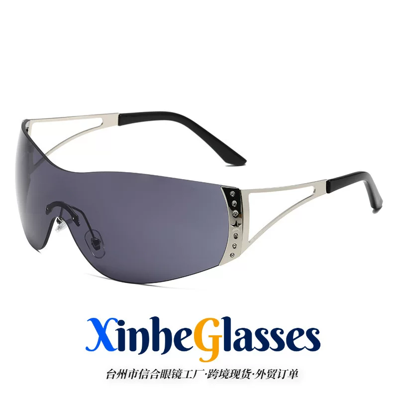 Солнцезащитные очки XinheGlasses, металл без оправы, европейский стиль, поляризованные UV400, несколько цветов