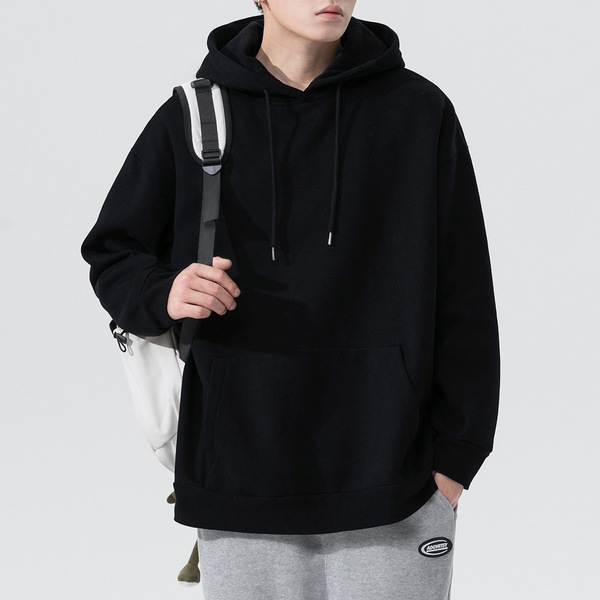 classic solid color velvet hoody