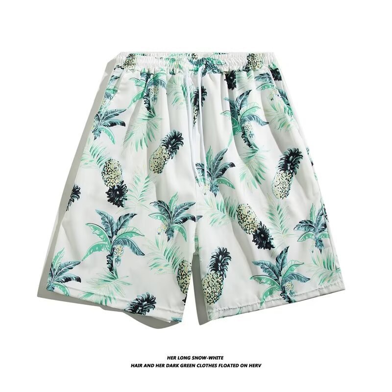 Pantalones cortos de vacaciones junto al mar de Sanya impresos en 3D pantalones deportivos casuales de verano para hombres