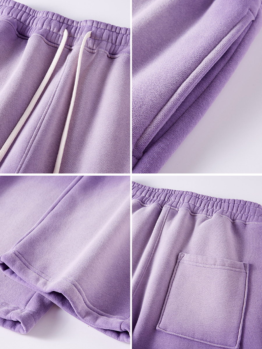 Pantalones Deportivos BL para Hombre, Otoño/Invierno 2024, 360g, Teñido por Aspersión, Lavado Vintage, Blanco, Personalizados, Casuales, Versátiles image 4