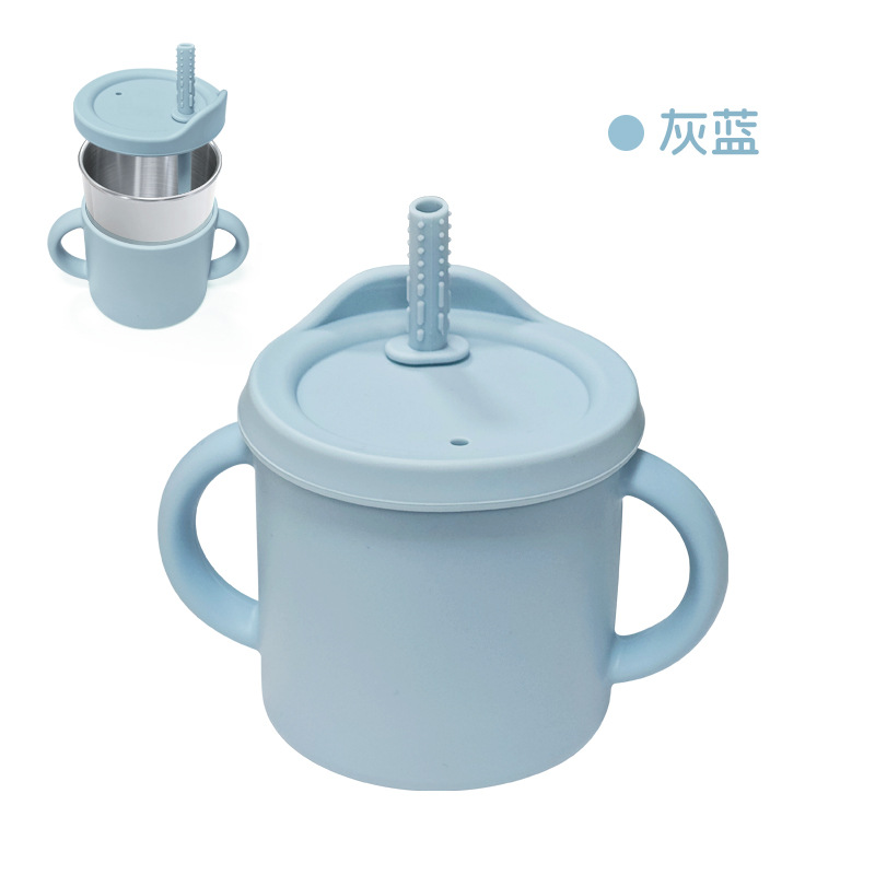 Amazon tazas de paja para niños tazas de bebés de acero inoxidable 3 - en - 1 tazas de agua para bebés tazas de paja tazas de bocadillos