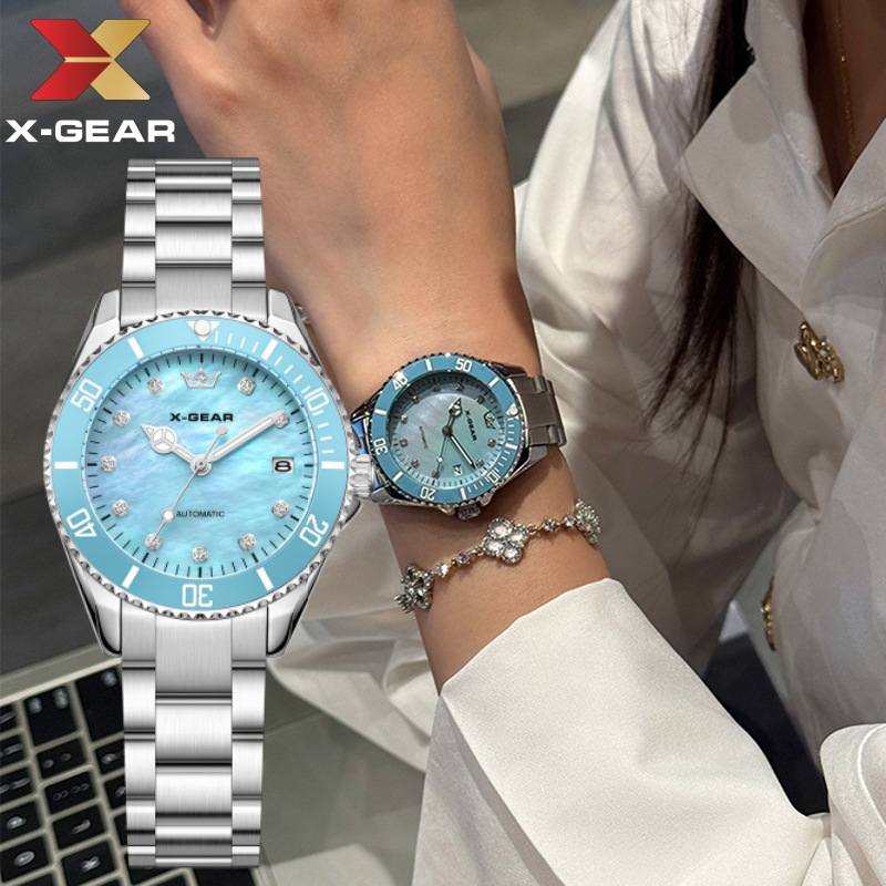 Laojia Water Ghost Series Panoramic Luminous 2024 Women's Watch Simple Business Automatic Mechanical Watch Light Luxury Wristwatch