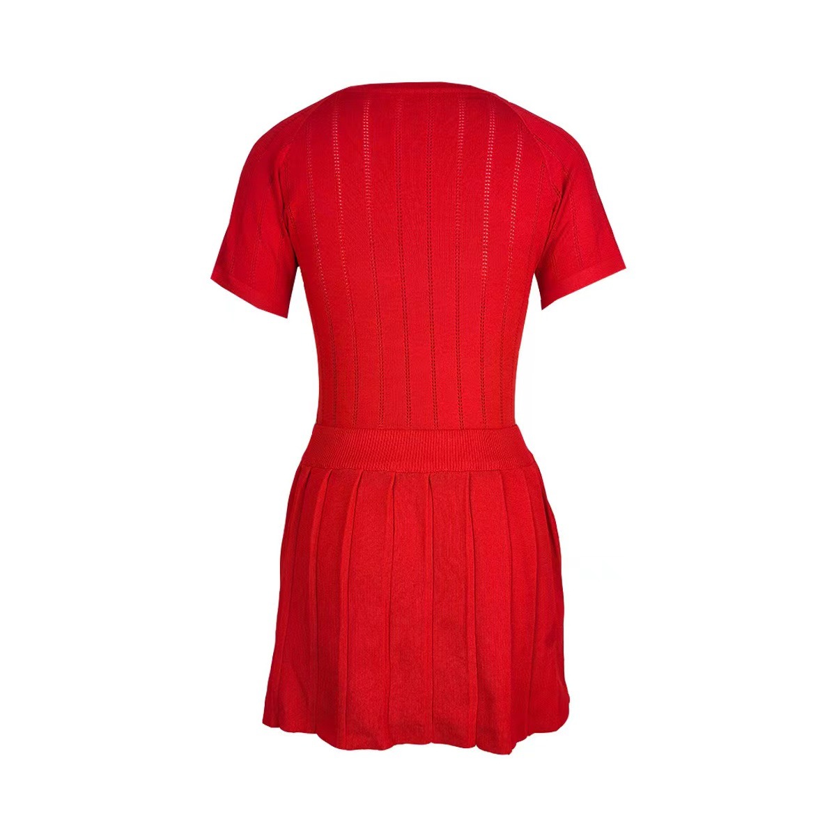 Damen Kurzarm Strickoberteil Slim Fit Basic Streetwear Top_voghion.com