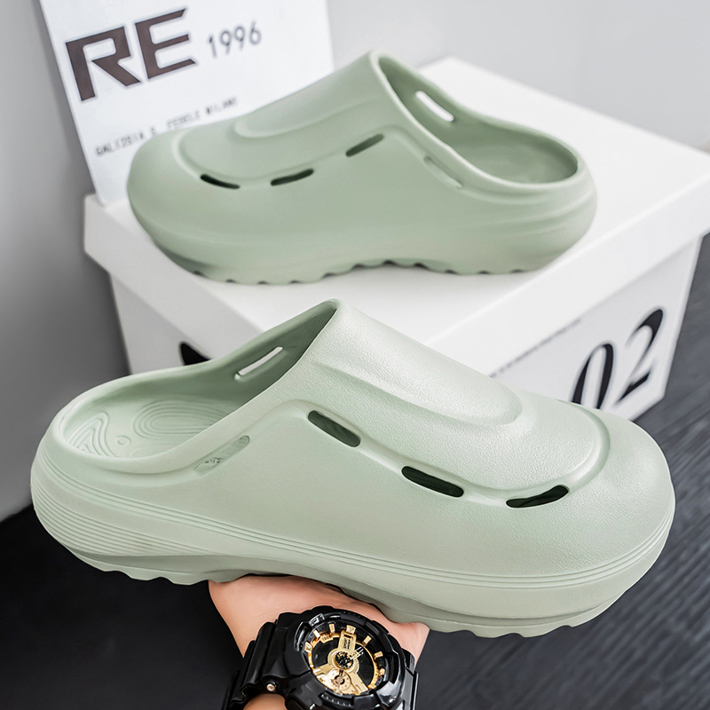 Zapatos de chef con dientes de sierra, zapatos de aumento de altura de suela gruesa para hombre, pantuflas, pies, cocina para hombre, sandalias EVA, zapatos con agujeros