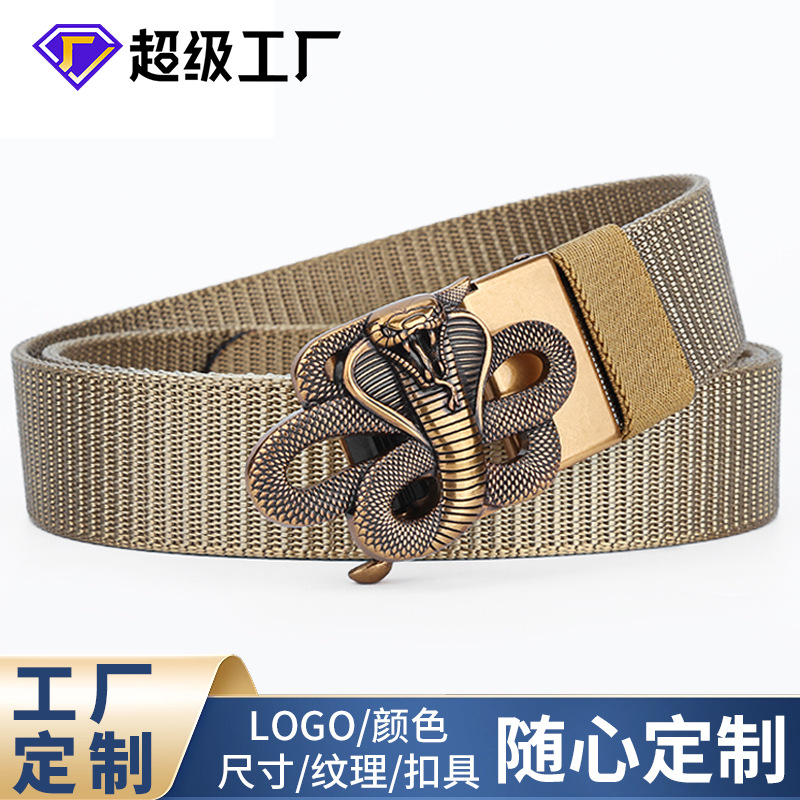 Gugeti hombres hebilla automática cinturón táctico de entrenamiento militar al aire libre casual jeans 12 Zodiaco serpiente hebilla overoles cinturón
