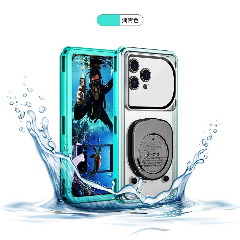 Apple Samsung Huawei 用の自己検査防水携帯電話ケース 6.9inch 以内の画面ダイビング携帯電話バッグ ケース|undefined