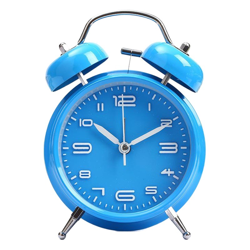 FUENTE Ventas Directas de Fábrica 4-pulgadas campana de silencio de escaneo reloj de alarma de metal palabra estéreo reloj de alarma estudiante reloj de alarma al por mayor