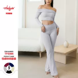 时尚休闲套装;女士家居服;女式T恤