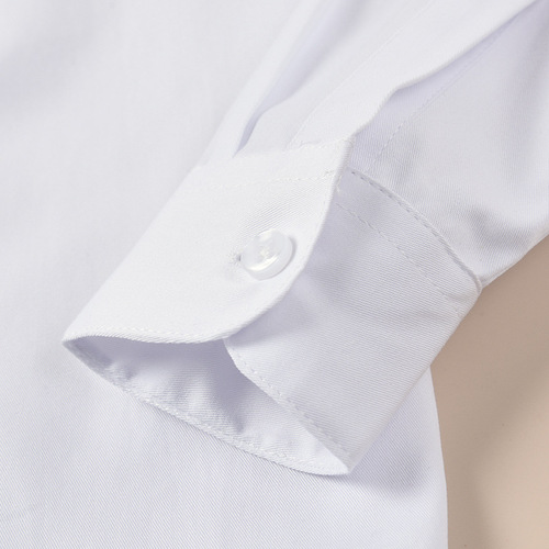 Girls' school uniform white shirt pure cotton long-sleeved middle and large children primary school girls white performance clothes children's white shirt