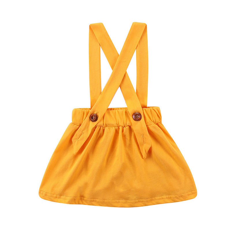 Children's European And American Fashion Suspender Skirt Outfit Printing Baby Three-piece Set Spot Cross-border Wholesale display picture 5