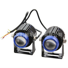 NEW激光灯汽车大灯LED小钢炮远近光白+黄双光透镜led雾灯外置大灯