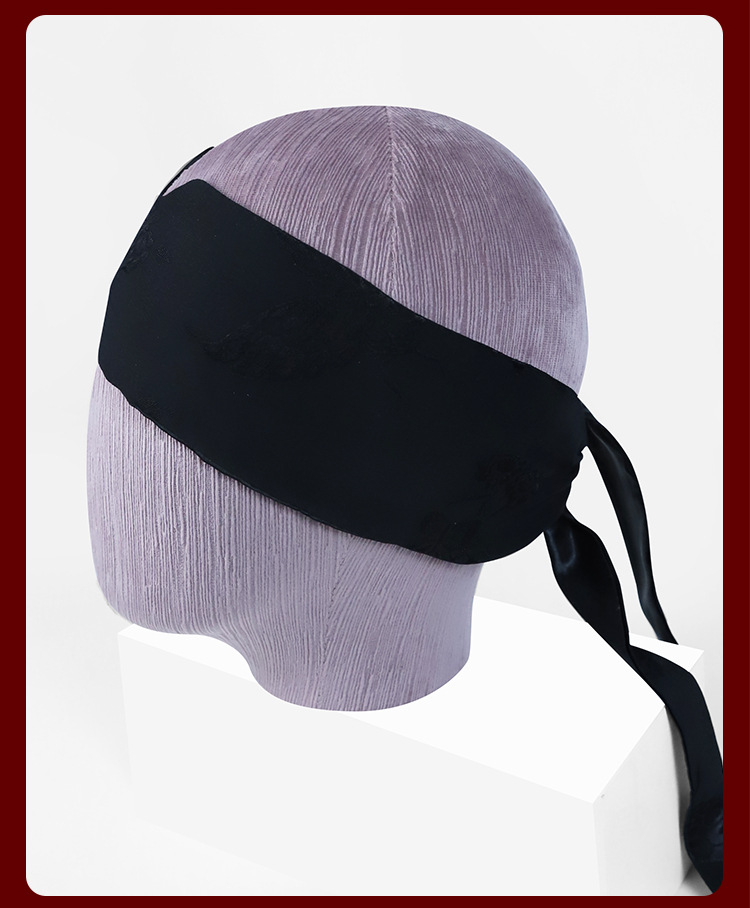 Jiuai SM Silk Jacquard Eye Mask Bondage Blackout Set Adult — detail image 25