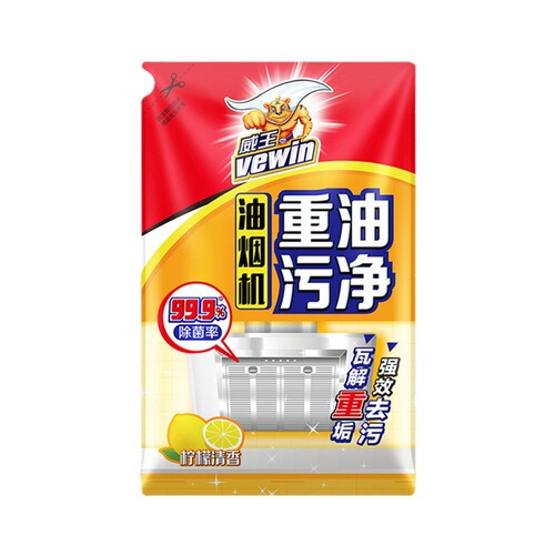 Weiwang Heavy Oil Cleaner Refill Lemon Fragrance Degreasing and Decontaminating Replenishing Liquid 420g Home Kitchen Cleaner
