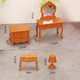 1:12 mini ornaments simulation furniture bedroom scene miniature model doll house dressing table double bed bedside table