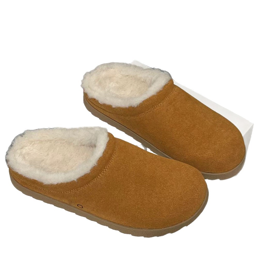Lamb Mercury Women's Wool Slippers With Warm Teddy Fur Lining_voghion.com