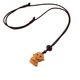 Barbie Sandalwood Carving Zodiac Zodiac Birth Year Pendant Necklace Wooden DIY All-match Accessories Pendant